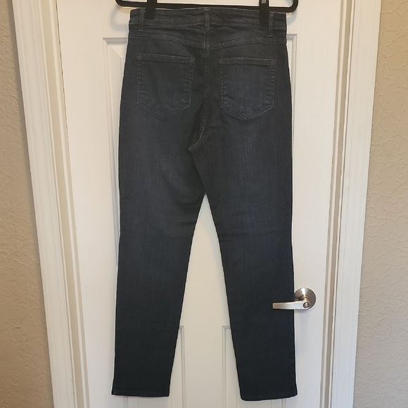 J. Jill Dark Indigo High Rise Straight Jeans sz 10 - Picture 4 of 7